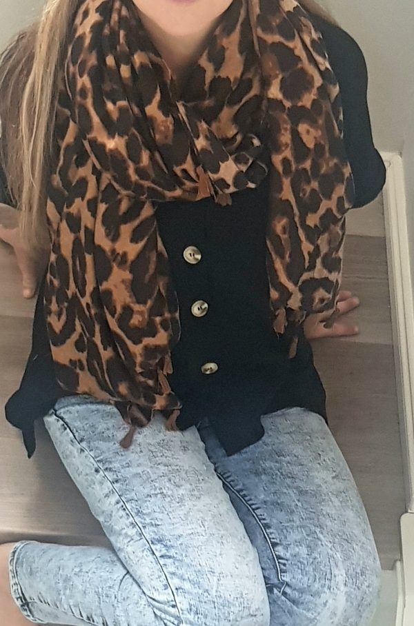 Coffee - Tassel Animal scarf - Image 3