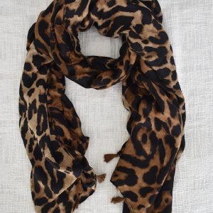 Coffee - Tassel Animal scarf